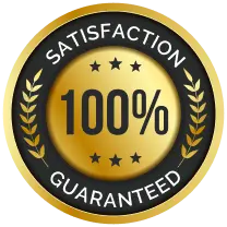 100 percent satisfaction guaranteed badge