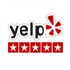 Yelp five star review badge
